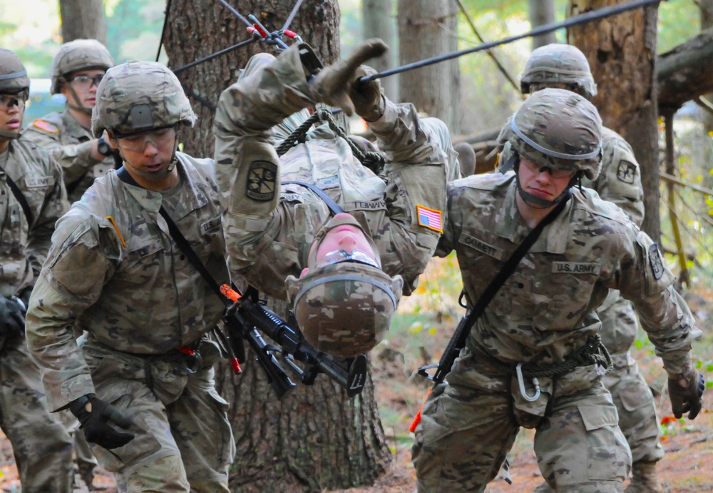 FORT DIX- ROTC 2ND BDE RANGER CHALLENGE (One Rope Bridge)