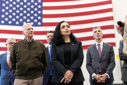 Kosovo President visits Iowa National Guard