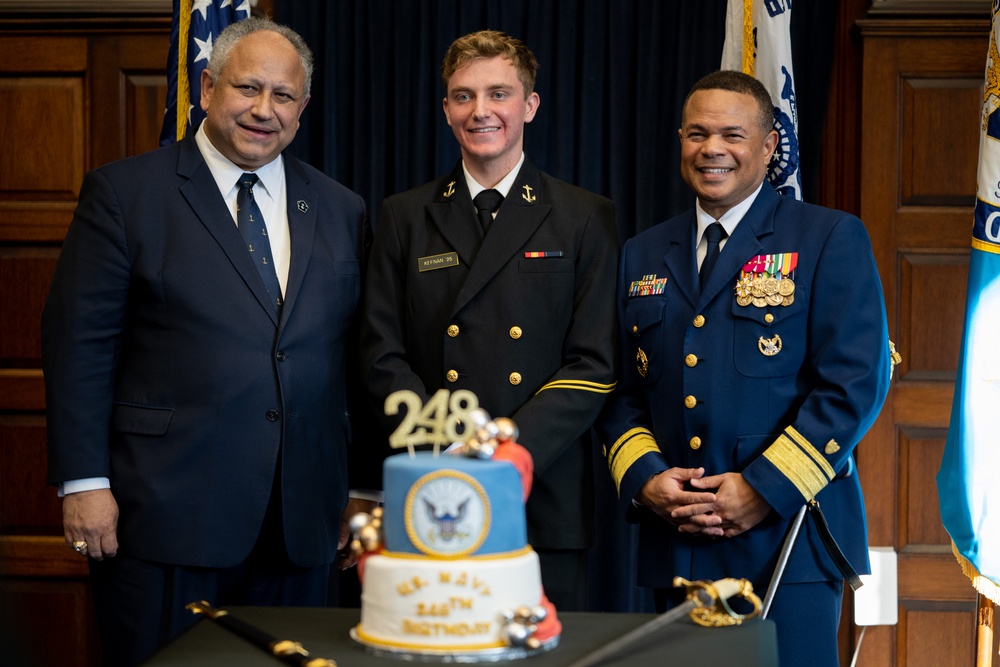 Secretary of the Navy Carlos Del Toro visits USCG Academy