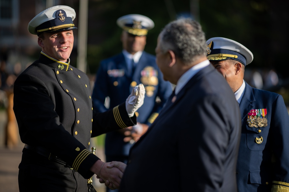 Secretary of the Navy Carlos Del Toro visits USCG Academy