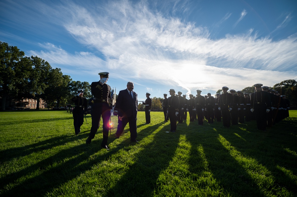 Secretary of the Navy Carlos Del Toro visits USCG Academy