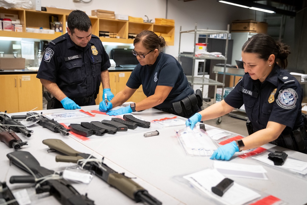 Cache of Seized Weapons