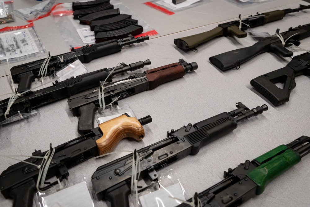 Cache of Seized Weapons