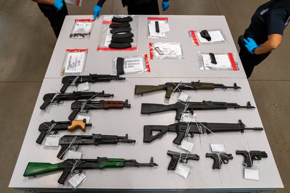 Cache of Seized Weapons
