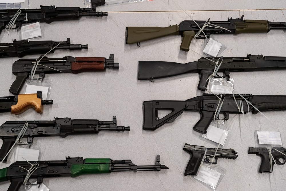 Cache of Seized Weapons