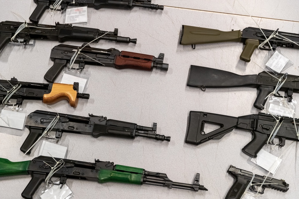 Cache of Seized Weapons
