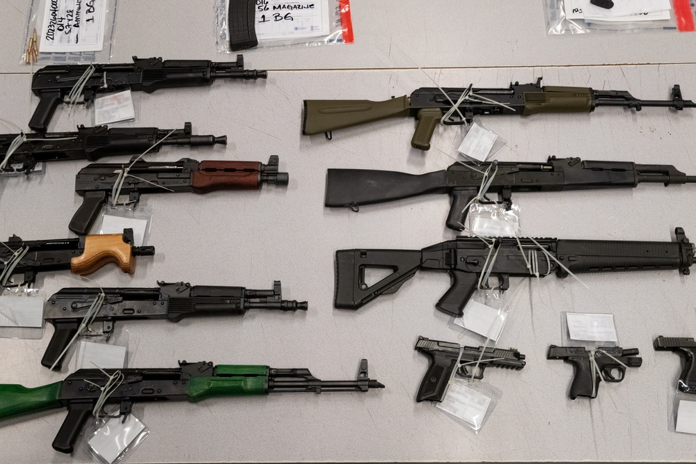 Cache of Seized Weapons