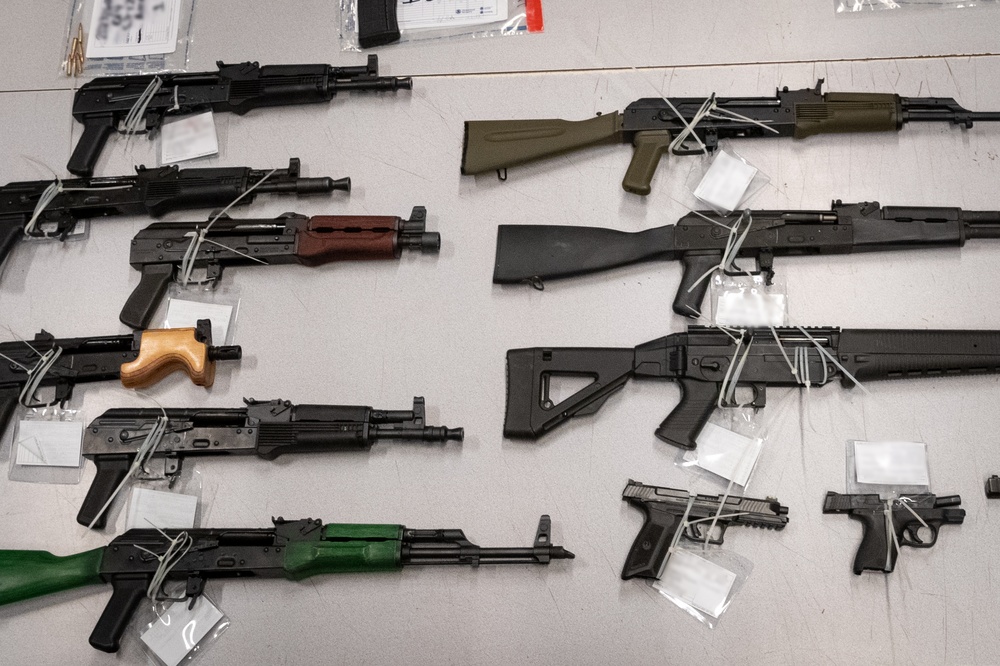 Cache of Seized Weapons