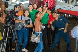 USS Ronald Reagan (CVN 76) Filipino-American Sailors interview with Filipino media