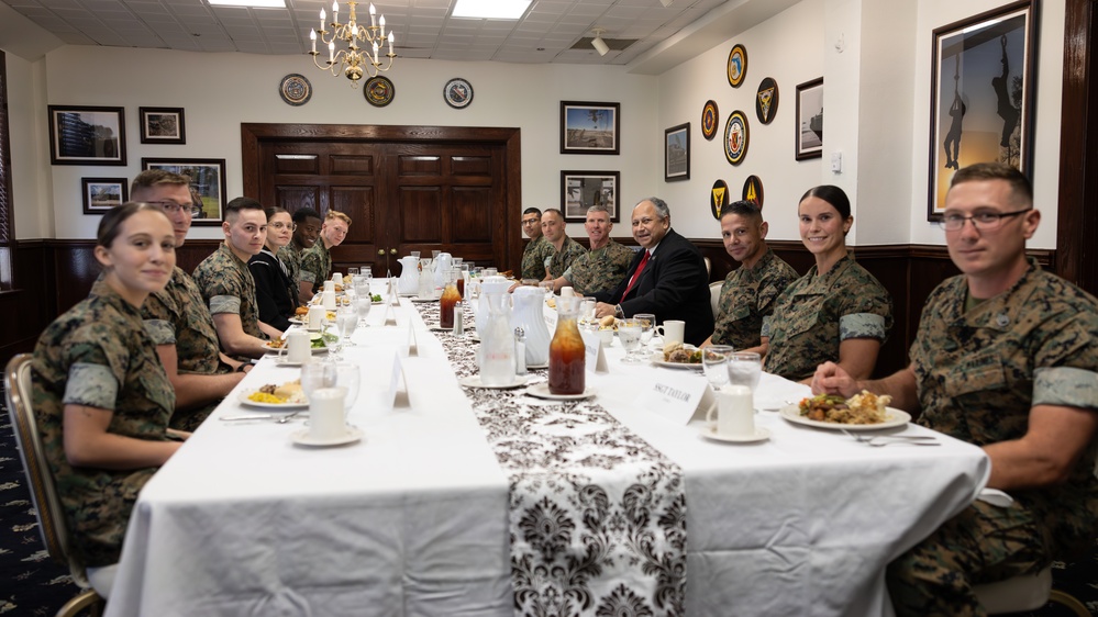 CMC and SECNAV Tour Marine Barracks across MCB Camp Lejeune