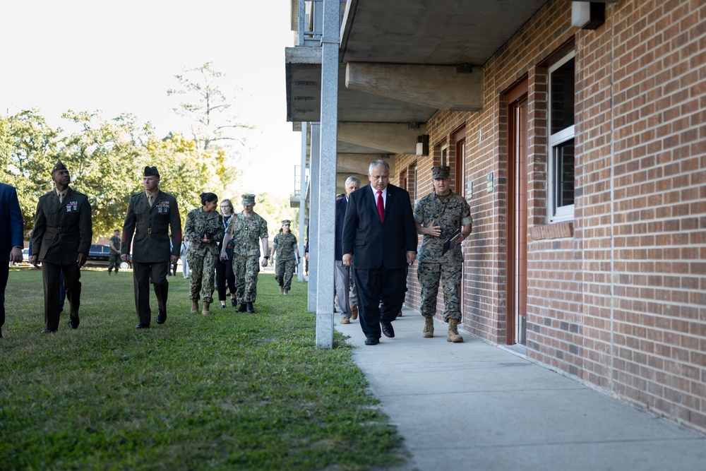 CMC and SECNAV Tour Marine Barracks across MCB Camp Lejeune