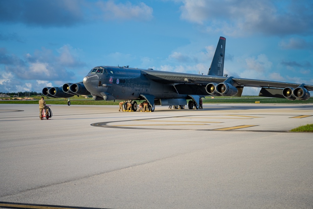 B-52's Land in Guam in Support of Bomber Task Force Mission