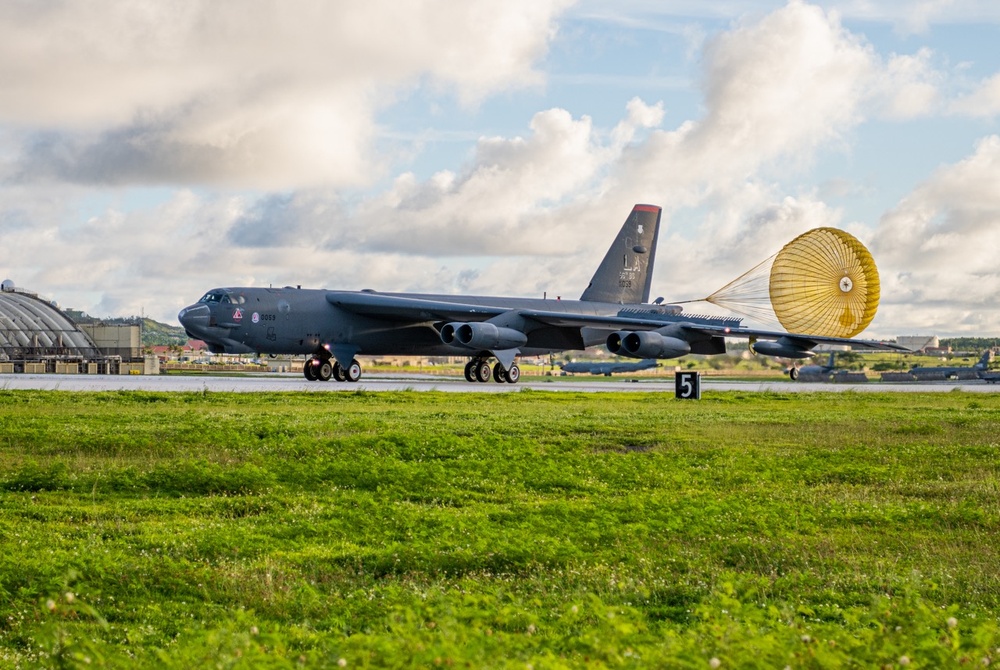 B-52's Land in Guam in Support of Bomber Task Force Mission