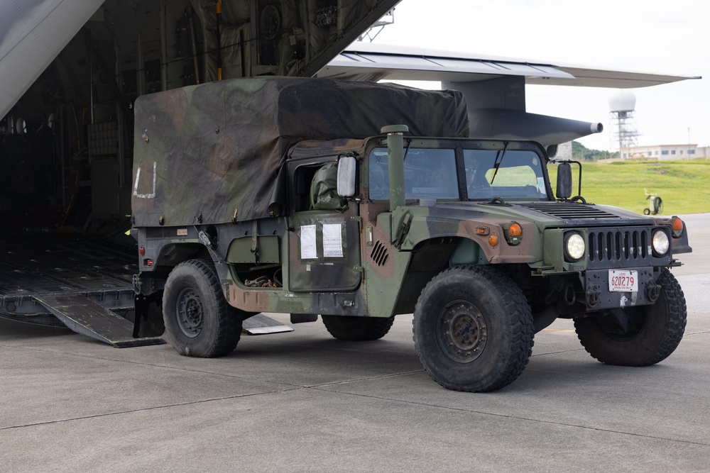 Resolute Dragon 23 FTX 3/12 HMMWV MC130J TRANSPORT