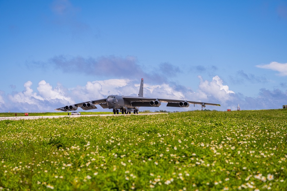 B-52's Land in Guam in Support of Bomber Task Force Mission