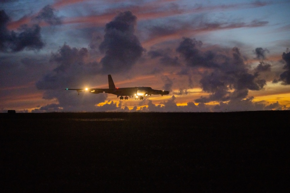 B-52s Soar into Action: Bomber Task Force Mission Takes Flight