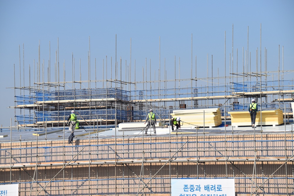 Army engineers construct $134 million vehicle maintenance facilities on Camp Humphreys
