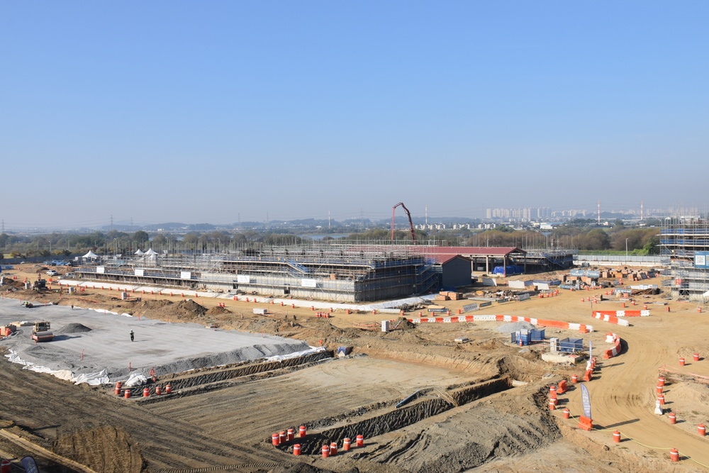 Army engineers construct $134 million vehicle maintenance facilities on Camp Humphreys
