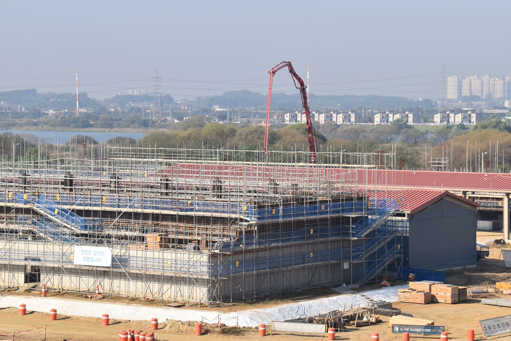 Army engineers construct $134 million vehicle maintenance facilities on Camp Humphreys