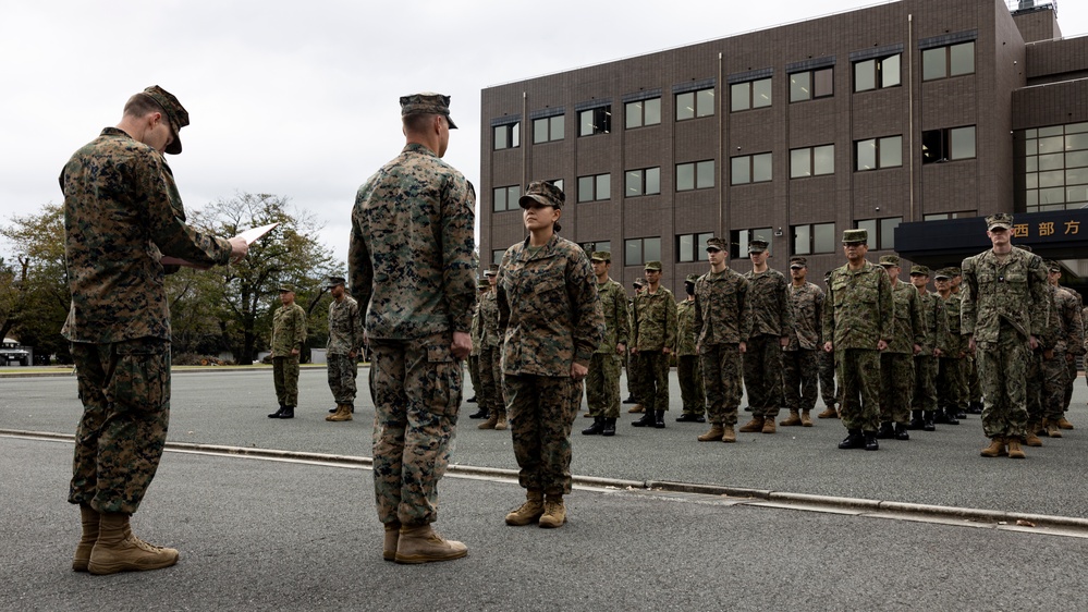 Resolute Dragon 23 FTX | III MEF, JGSDF participate in Promotion Ceremony