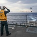 USS Shoup conducts replenishment-at-sea with USNS Tippecanoe and USNS Carl Brashear