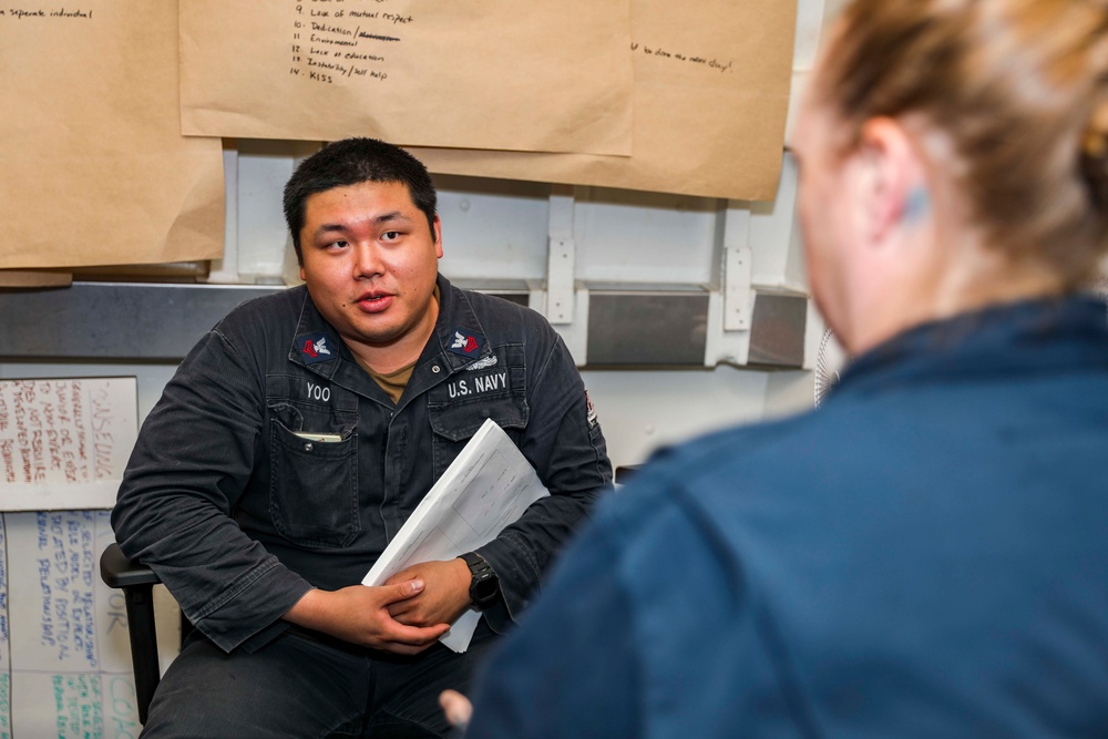 Sailors aboard USS Shoup complete Advanced Enlisted Leadership Development Course