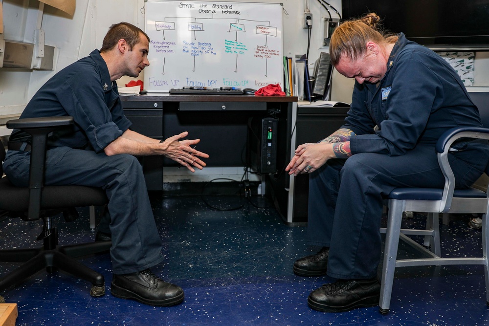 Sailors aboard USS Shoup complete Advanced Enlisted Leadership Development Course