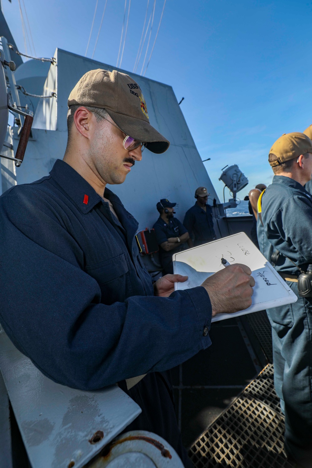 USS Shoup conducts replenishment-at-sea with USNS Yukon