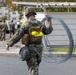 Active shield 2023; Marines set up concertina wire up around headquarters building