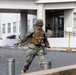Active shield 2023; Marines set up concertina wire up around headquarters building
