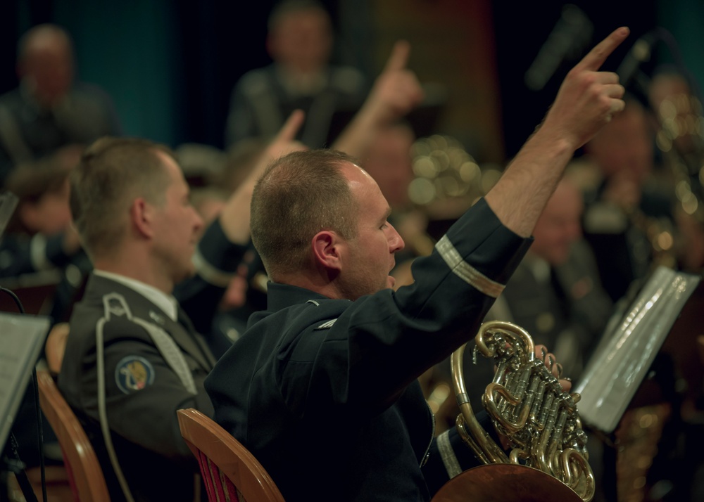 USAFE Concert Band performs alongside Polish Bytom Air Force Orchestra in Brzeg Dolny, Poland