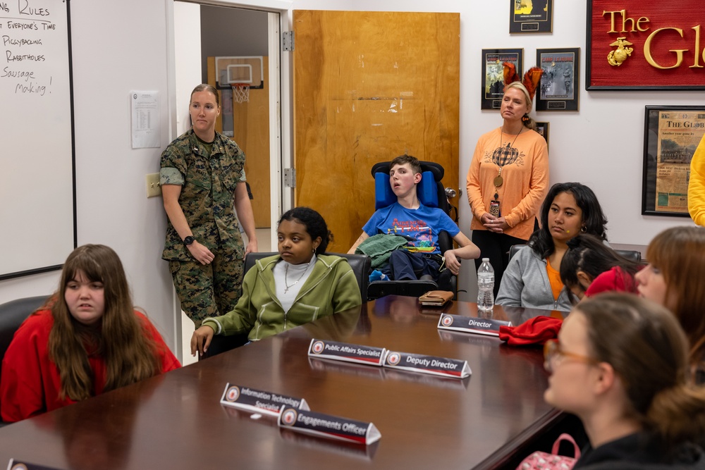 Lejeune High School visits MCIEAST Communication Strategy and Operations