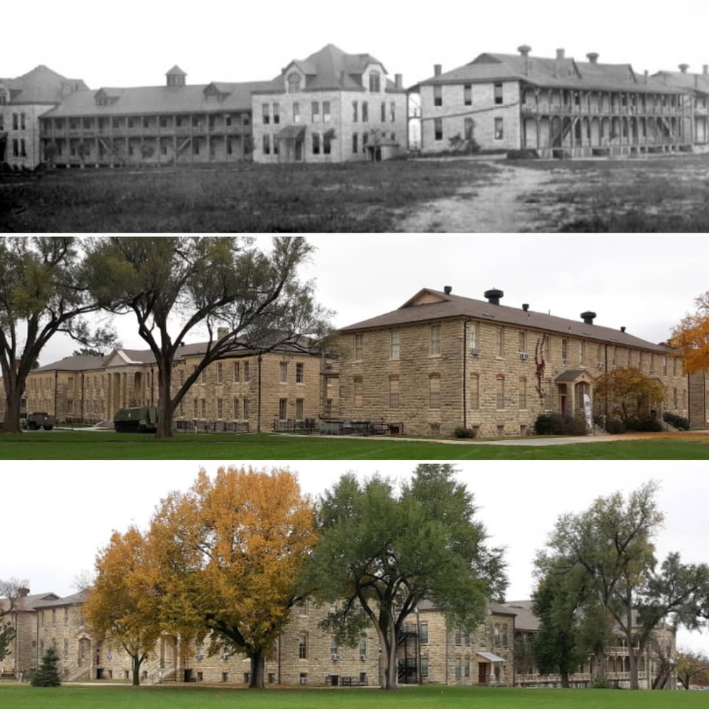 Fort Riley Friday Main Post Structures surrounding Cavalry Parade Field