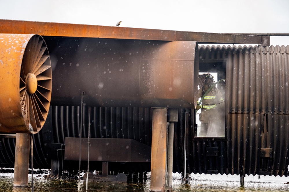 JBSA firefighters train with aircraft live fire