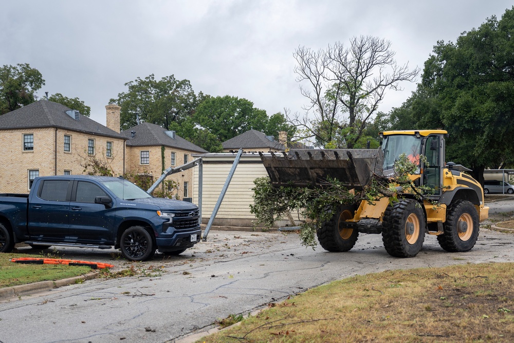 Clean up after a minor tornado hits JBSA- Fort Sam Houston