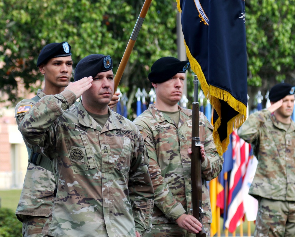 3rd Battalion, 395th Regiment Training Support Battalion Change of Responsibility ceremony