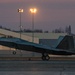 F-22 Raptors morning takeoff