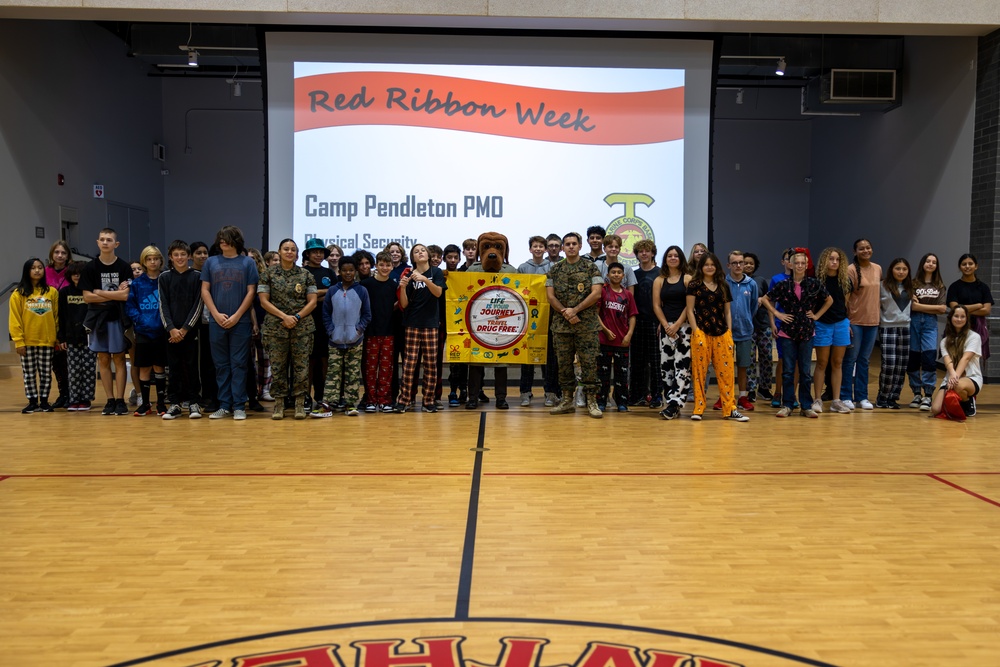 McGruff the Crime Dog, Camp Pendleton PMO visit San Onofre Elementary School for Red Ribbon Week