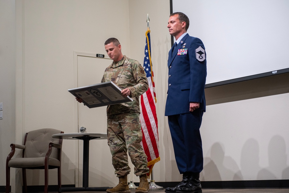 Senior Master Sgt. Mark Andrews promotes to chief