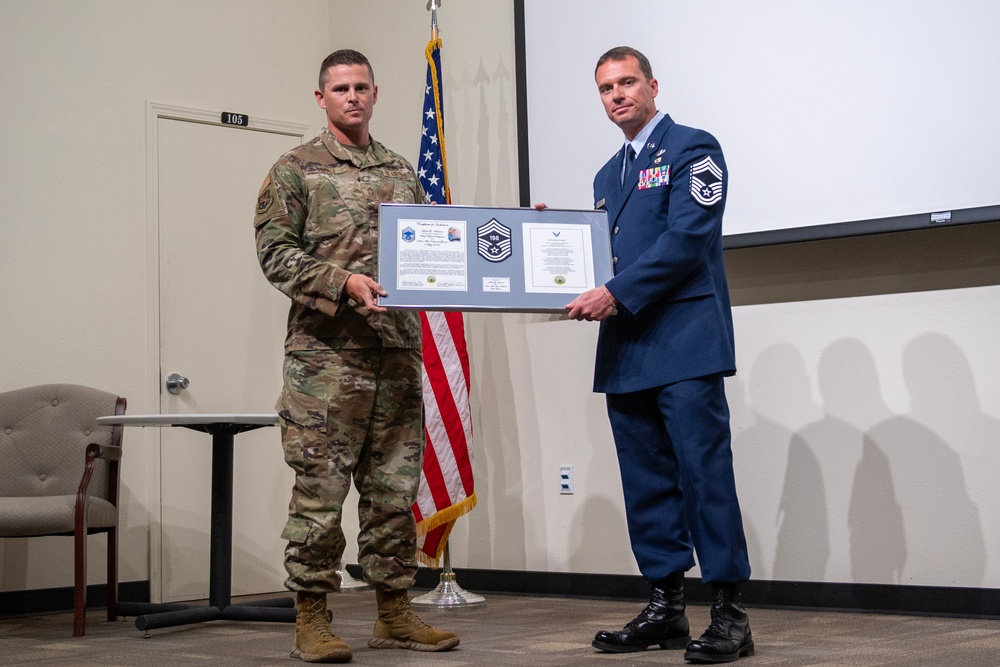 Senior Master Sgt. Mark Andrews promotes to chief