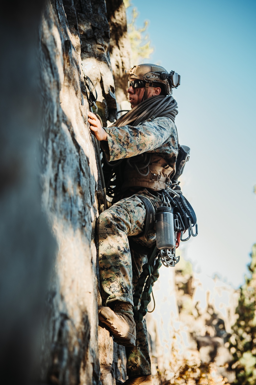 2/5 Marines, French 27th Mountain Infantry Brigade conduct simulated cliff assault during MTX 1-24