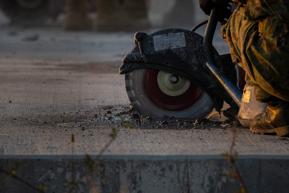 Marine Wing Support Squadron 171 Conducts Airfield Damage Repairs