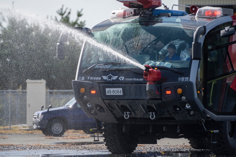 U.S. Air Force Fire Protection and Japan Air Self-Defense Force Fire Rescue Conduct Joint Training Exercise