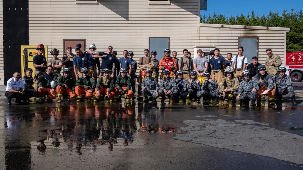 U.S. Air Force Fire Protection and Japan Air Self-Defense Force Fire Rescue Conduct Joint Training Exercise