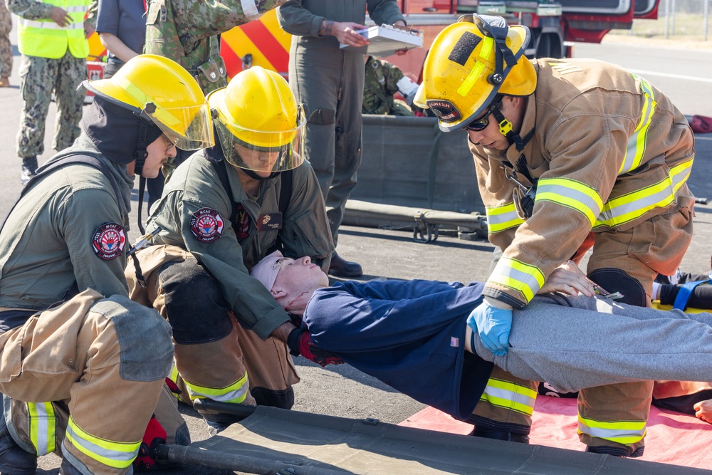 Active shield 2023; First responders render aid to simulated casualties