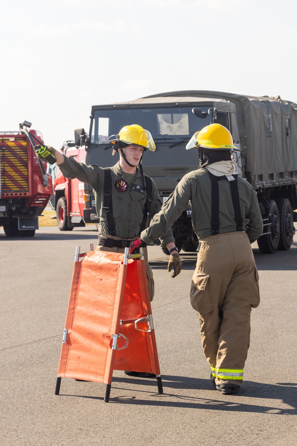 Active shield 2023; First responders render aid to simulated casualties