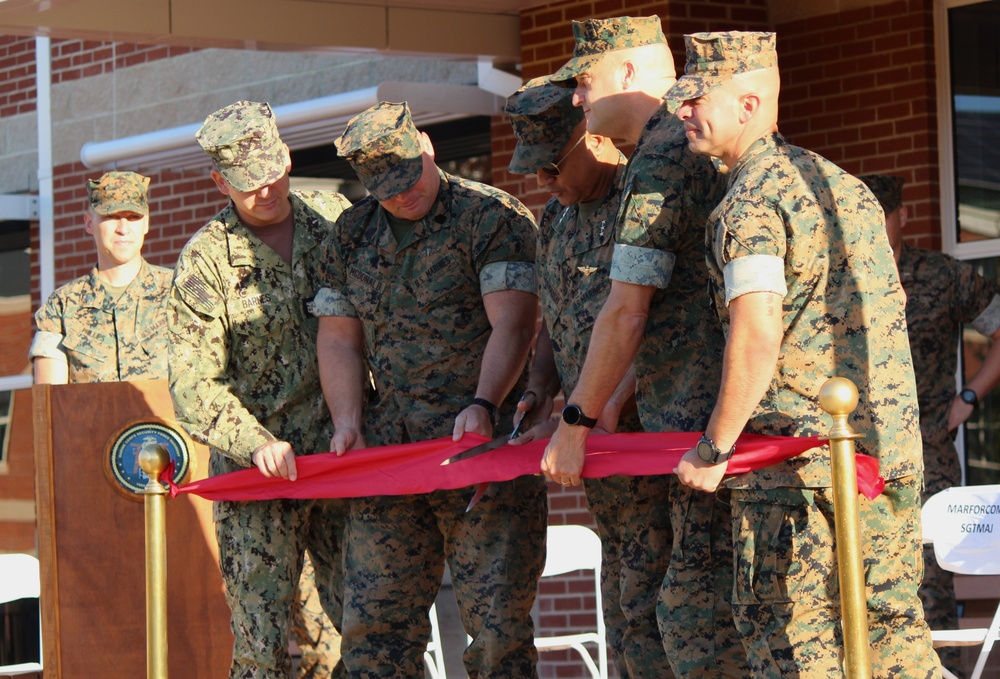 Marine Corps Security Force Regiment holds ribbon cutting event for new barracks on-board Naval Weapons Station Yorktown