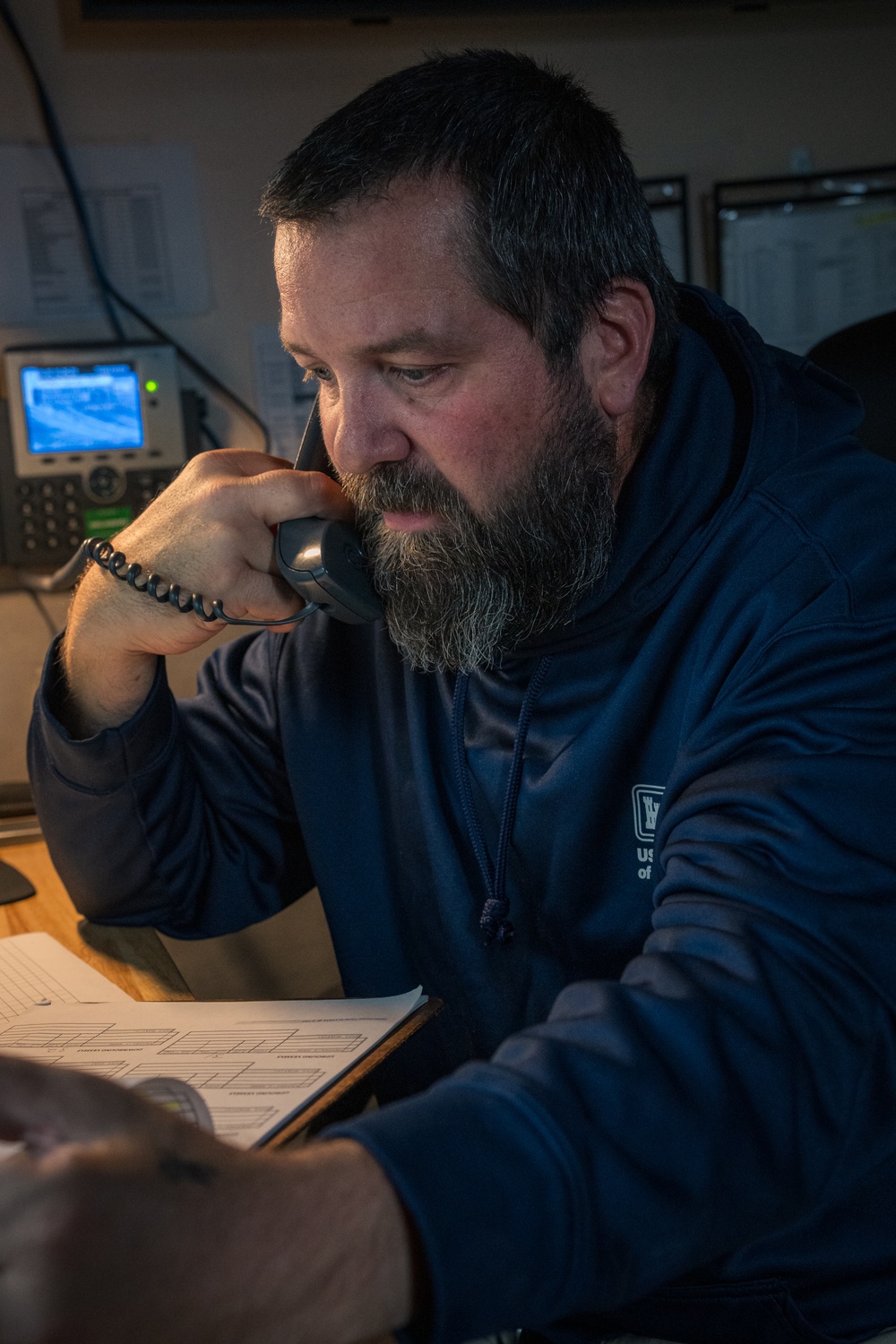 Montgomery lock and dam operators manage barge navigation on the Ohio River