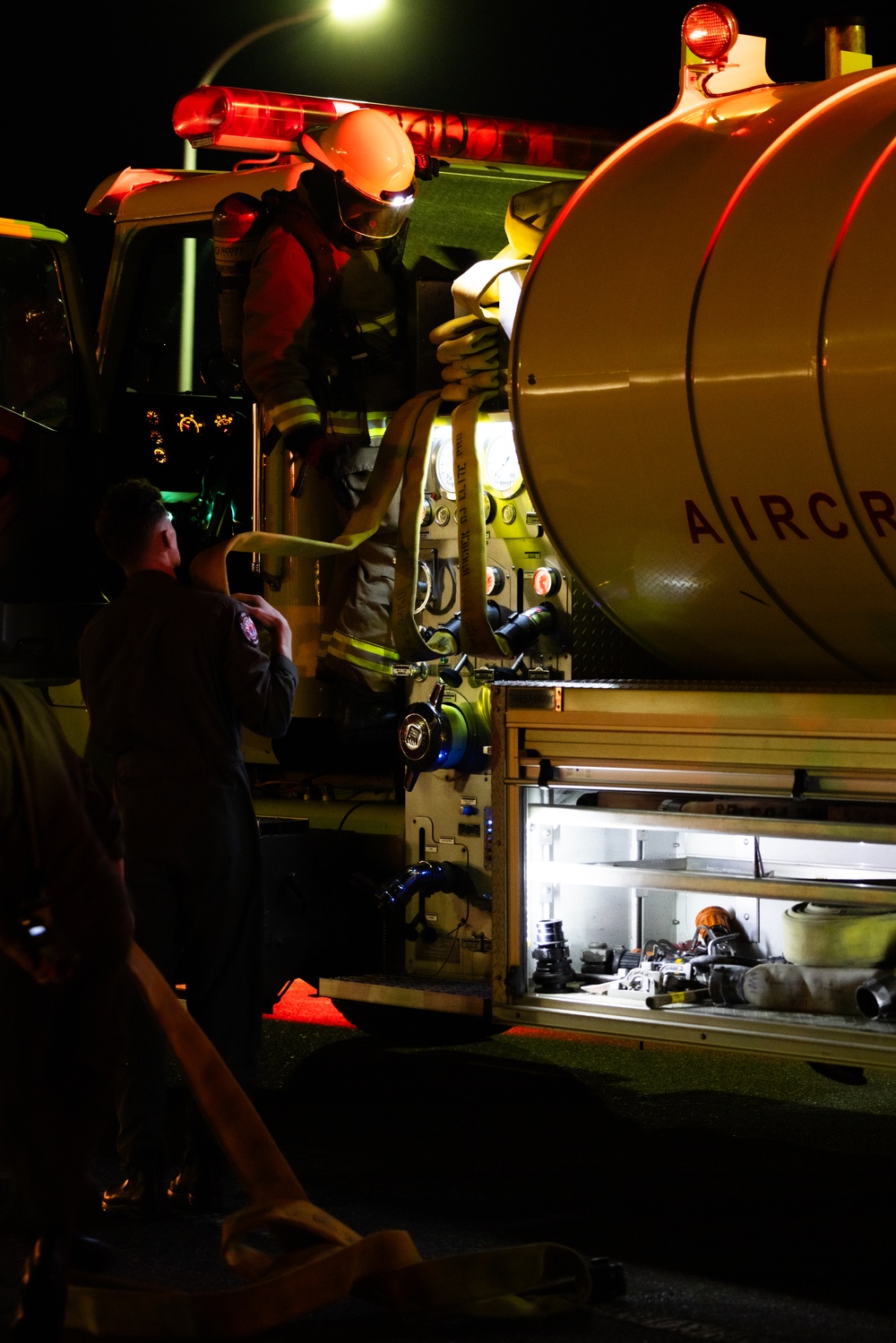 Active Shield 2023: U.S. Marines respond to a simulated chemical fire.