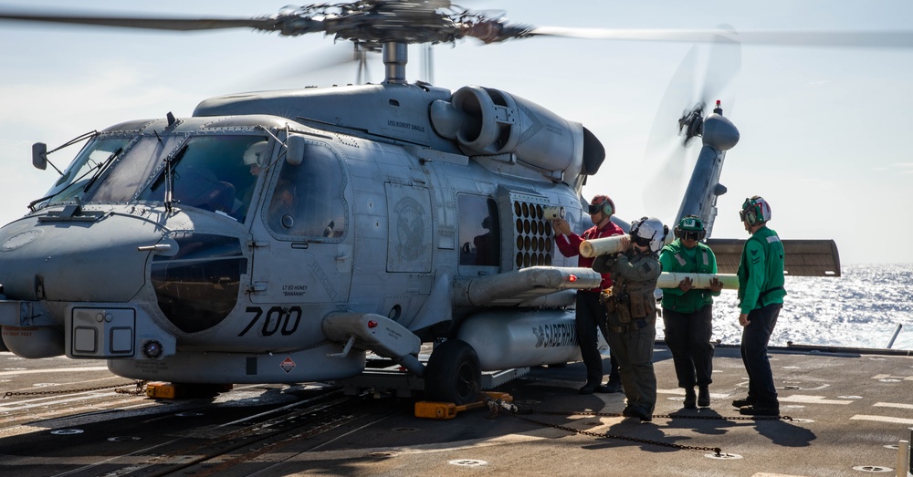 USS Robert Smalls (CG 62) Conducts Flight Quarters